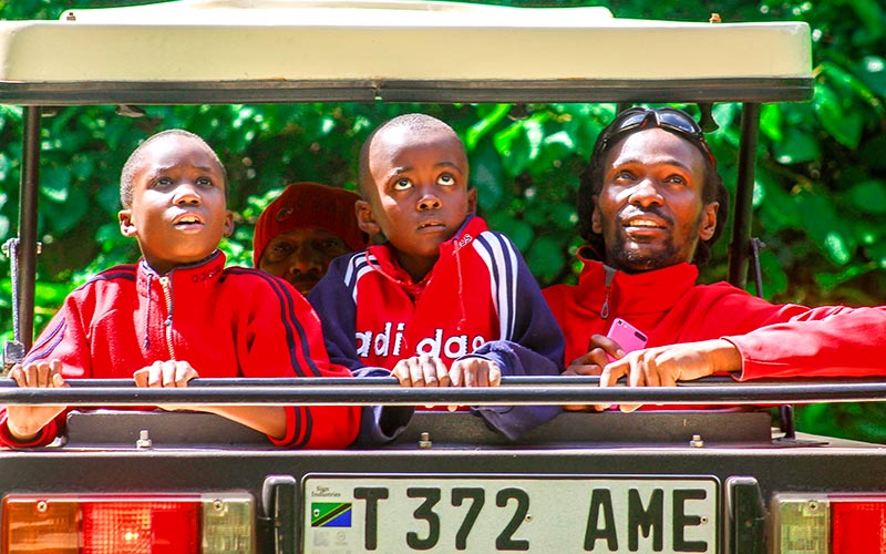 Kinder-Safari in Tansania