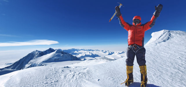 Hansruedi Büchi auf dem Mount Vinson, dem höchsten Berg der Antarktis